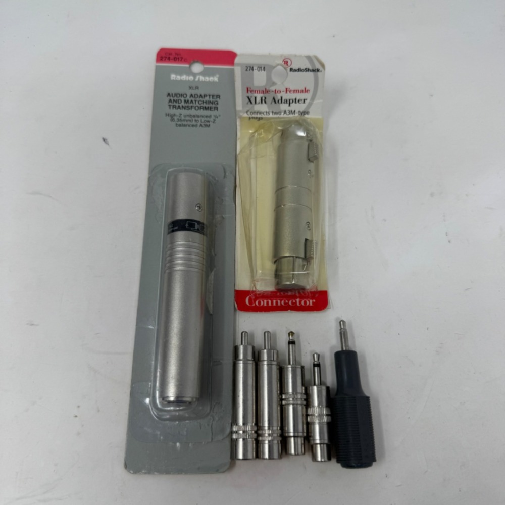 RadioShack XLR Audio Adapter Transformer 274-017C 274-014 RCA Sony Lot